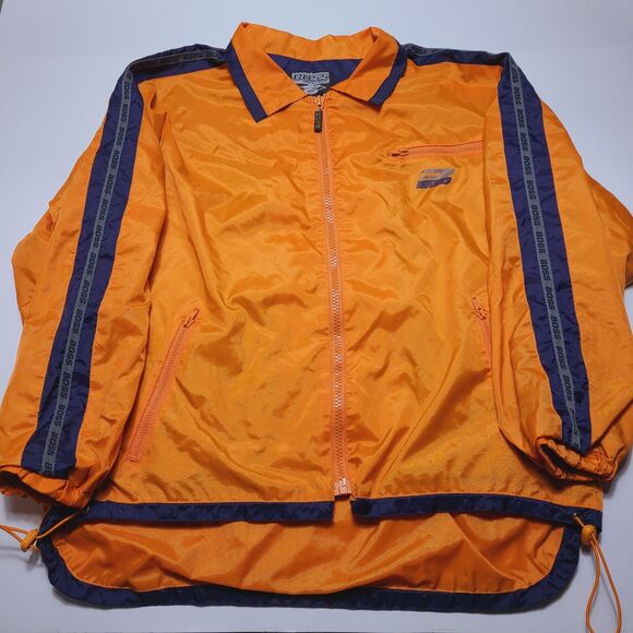 Vintage 90s Boss by IG Design Men's Medium Windbreaker Jacket Lined Hip Hop - Picture 2 of 16